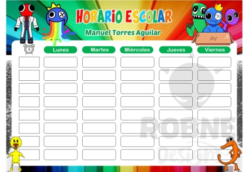 Rainbow Friends Horario Escolar